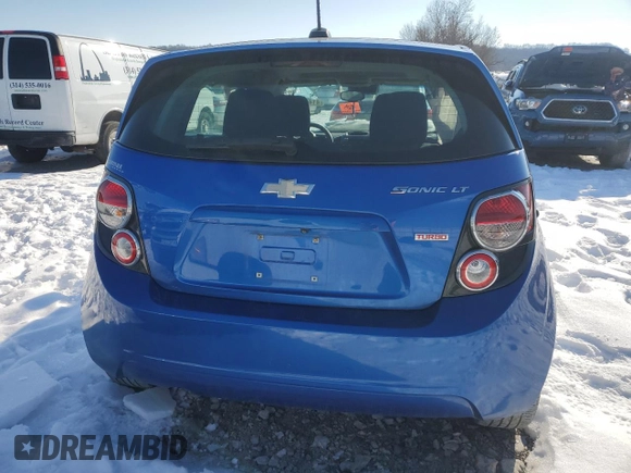 2016 Chevrolet Sonic LT with VIN 1G1JC6SB0G4171551, listed as a Copart auction lot 41463275 with 75,606 mi miles and Salvage Title. Bid and sale history available at carsss.com. Image 6.