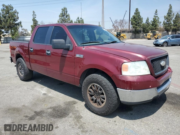 2005 Ford F-150 XLT with VIN 1FTPW125X5KF09293, listed as a Copart auction lot 60921515 with 154,521 mi miles and Salvage title. Bid and sale history available at DreamBid. Image 4.