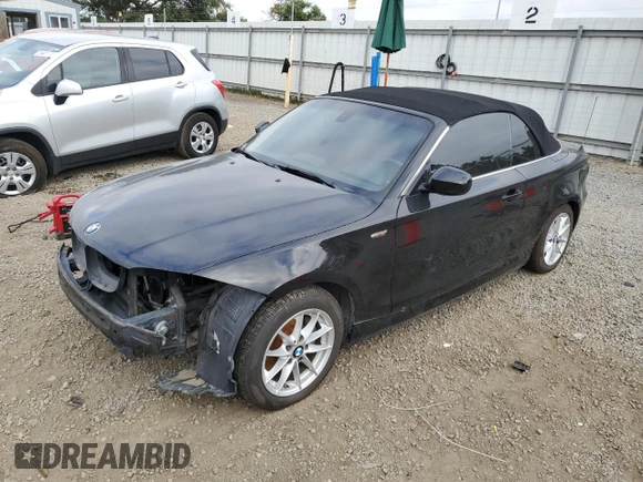 2010 BMW 1 Series 128i with VIN WBAUN1C58AVH82133, listed as a Copart auction lot 63510573 with Not provided miles and Salvage title. Bid and sale history available at DreamBid. Image 1.