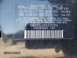 2013 Hyundai Elantra GT with VIN KMHD35LE4DU038354, listed as a Copart auction lot 73247174 with 166,501 mi miles and Salvage Title. Bid and sale history available at carsss.com. Image 13.
