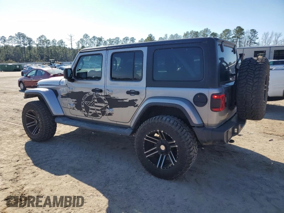 2019 Jeep Wrangler Unlimited Sahara with VIN 1C4HJXEN6KW600129, listed as a Copart auction lot 45814405 with 110,004 mi miles and Salvage Title. Bid and sale history available at carsss.com. Image 2.