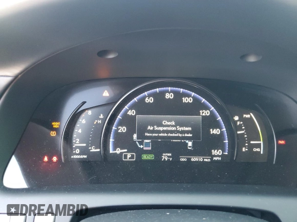 2011 Lexus LS with VIN JTHDU1EF3B5013340, listed as a Copart auction lot 82902224 with 60,910 mi miles and Salvage title. Bid and sale history available at DreamBid. Image 9.