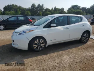2017 Nissan LEAF SV with VIN 1N4BZ0CP6HC300455, listed as a Copart auction lot 59425205 with 96,649 mi miles and Salvage title. Bid and sale history available at DreamBid. Image 1.