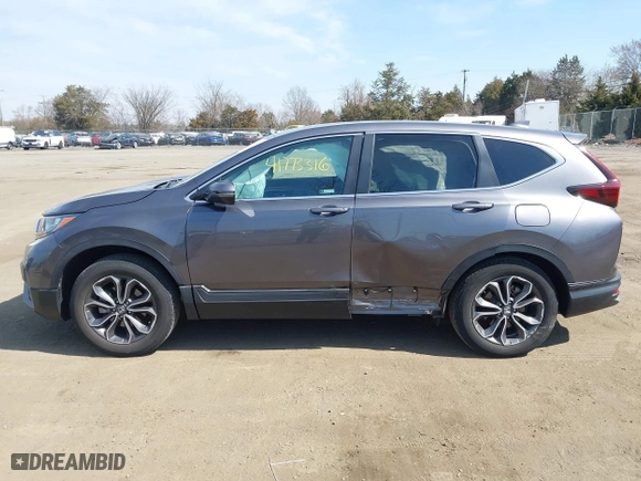 2022 Honda CR-V EX with VIN 5J6RW2H52NA007948, listed as a IAAI auction lot 41773316 with 56,767 mi miles. Bid and sale history available at carsss.com. Image 14.