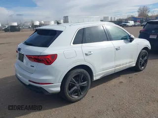 2020 Audi Q3 S line Premium with VIN WA1DECF35L1073234, listed as a IAAI auction lot 41807959 with 35,138 mi miles. Bid and sale history available at carsss.com. Image 4.
