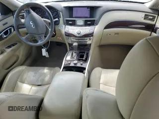 2013 Infiniti M with VIN JN1BY1AR3DM602297, listed as a Copart auction lot 73646414 with 122,431 mi miles and Salvage Title. Bid and sale history available at DreamBid. Image 8.