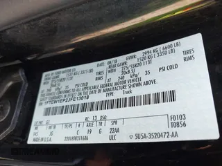 2018 Ford F-150 XL with VIN 1FTEW1EP2JFE13018, listed as a IAAI auction lot 42040276 with 97,563 mi miles. Bid and sale history available at carsss.com. Image 9.