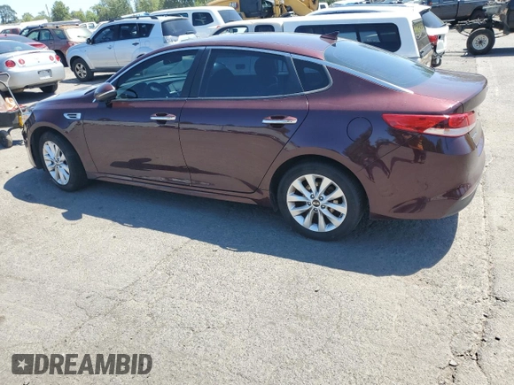 2018 Kia Optima LX with VIN 5XXGT4L36JG259580, listed as a Copart auction lot 63820585 with 115,066 mi miles and Salvage title. Bid and sale history available at DreamBid. Image 2.