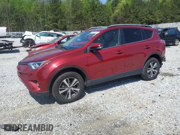 2018 Toyota RAV4 XLE with VIN JTMWFREV7JD119143, listed as a Copart auction lot 52576915 with 56,947 mi miles and Salvage Title. Bid and sale history available at carsss.com. Image 1.