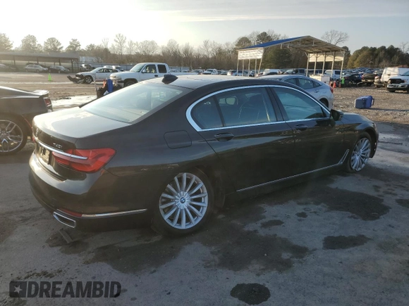 2017 BMW 7 Series 740i xDrive with VIN WBA7E4C50HGU99073, listed as a Copart auction lot 86506784 with 107,109 mi miles and Salvage Title. Bid and sale history available at carsss.com. Image 3.