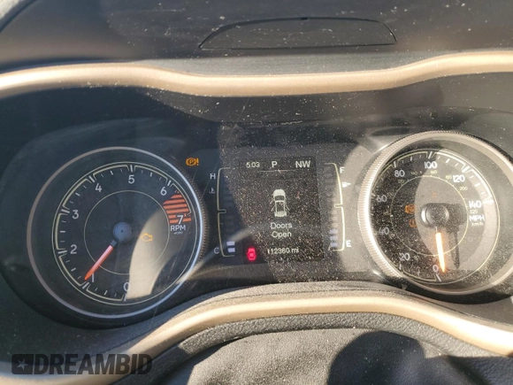 2017 Jeep Cherokee Latitude with VIN 1C4PJLCB8HW660774, listed as a Copart auction lot 41416015 with 112,360 mi miles and Salvage Title. Bid and sale history available at carsss.com. Image 9.