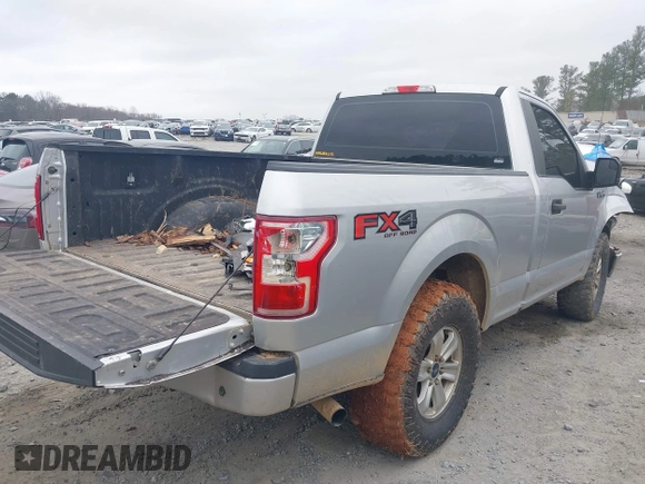 2018 Ford F-150 XL with VIN 1FTMF1EP2JFA46360, listed as a IAAI auction lot 41512148 with 107,667 mi miles. Bid and sale history available at carsss.com. Image 4.