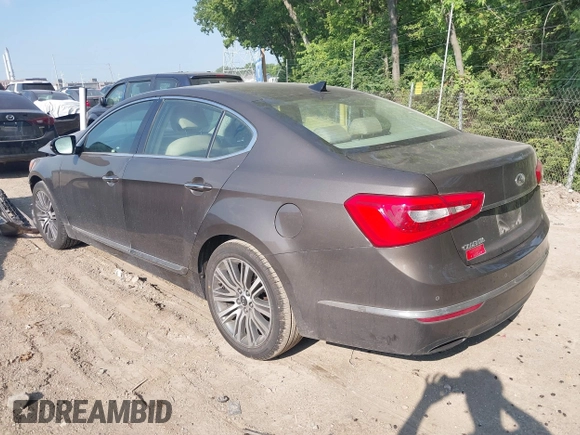 2014 Kia Cadenza Premium with VIN KNALN4D75E5146138, listed as a IAAI auction lot 39708948 with 106,767 mi miles. Bid and sale history available at carsss.com. Image 3.