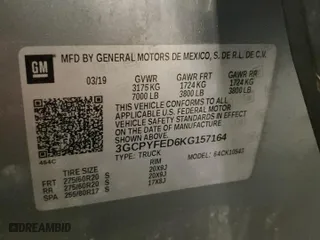 2019 Chevrolet Silverado 1500 LT Trail Boss with VIN 3GCPYFED6KG157164, listed as a Copart auction lot 49663475 with 103,548 mi miles and Salvage Title. Bid and sale history available at carsss.com. Image 13.