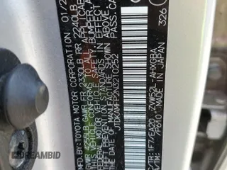 2022 Toyota Prius LE with VIN JTDKAMFP2N3210252, listed as a Copart auction lot 60030335 with 93,325 mi miles and Salvage title. Bid and sale history available at DreamBid. Image 12.