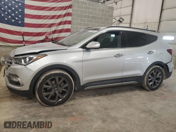 2018 Hyundai Santa Fe Ultimate with VIN 5XYZW4LA5JG528372, listed as a Copart auction lot 43016995 with 95,832 mi miles and Salvage title. Bid and sale history available at DreamBid. Image 1.