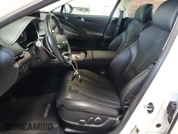 2022 Genesis G80 2.5T with VIN KMTGB4SC7NU092264, listed as a Copart auction lot 64142425 with 72,389 mi miles and Salvage title. Bid and sale history available at DreamBid. Image 7.