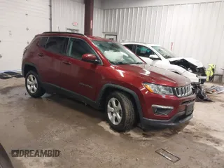 2020 Jeep Compass Latitude with VIN 3C4NJDBB9LT255911, listed as a IAAI auction lot 41398228 with 105,264 mi miles. Bid and sale history available at carsss.com. Image 1.