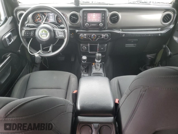 2021 Jeep Wrangler Unlimited Sport S with VIN 1C4HJXDNXMW717149, listed as a Copart auction lot 55469785 with 68,808 mi miles and Salvage title. Bid and sale history available at DreamBid. Image 8.