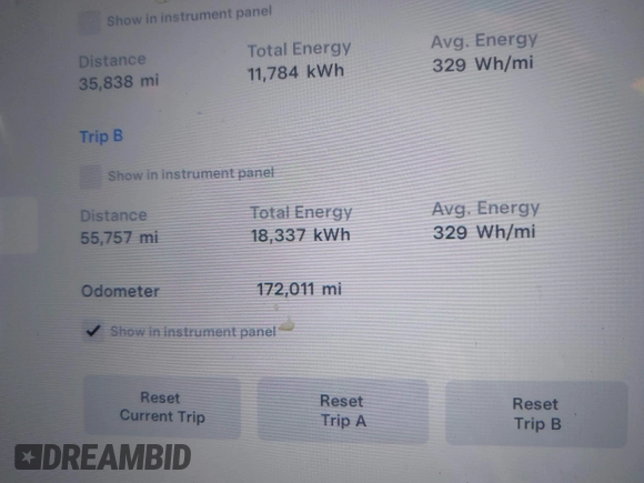 2017 Tesla Model S 60 with VIN 5YJSA1E12HF195741, listed as a IAAI auction lot 41861327 with 172,011 mi miles and . Bid and sale history available at DreamBid. Image 7.