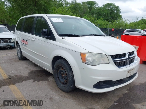 2013 Dodge Grand Caravan SE with VIN 2C4RDGBG8DR505844, listed as a IAAI auction lot 42139152 with 206,399 mi miles and . Bid and sale history available at DreamBid. Image 1.