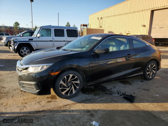 2018 Honda Civic Coupe LX with VIN 2HGFC4B57JH306760, listed as a Copart auction lot 43739345 with 79,648 mi miles and Salvage Title. Bid and sale history available at carsss.com. Image 1.