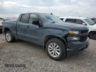 2021 Chevrolet Silverado 1500 Custom with VIN 1GCRWBEK1MZ228490, listed as a Copart auction lot 43900585 with 127,270 mi miles and Salvage Title. Bid and sale history available at DreamBid. Image 4.