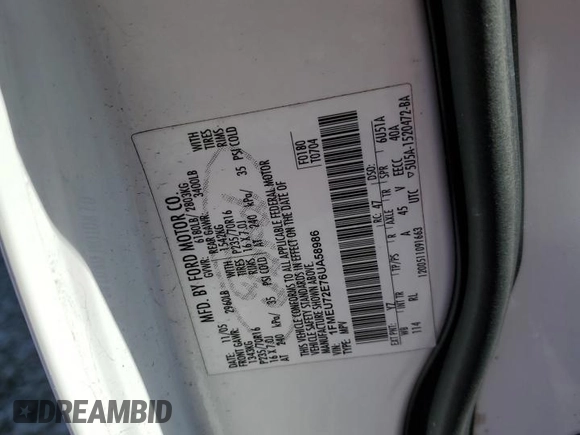 2006 Ford Explorer XLS z VIN 1FMEU72E76UA58986, wystawiony jako Copart lot #49586595 z przebiegiem 158 902 mil mil oraz Szkoda całkowita • Salvage title. Historia ofert i sprzedaży dostępna na DreamBid. Obrazek 13.