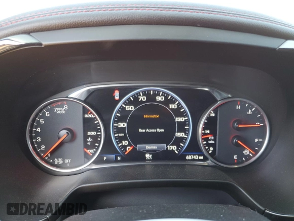 2019 Chevrolet Blazer RS with VIN 3GNKBJRS0KS690462, listed as a Copart auction lot 55129925 with 68,743 mi miles and Salvage title. Bid and sale history available at DreamBid. Image 9.
