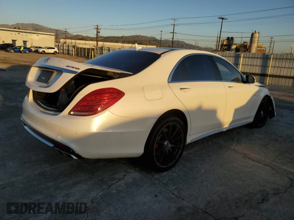 2016 Mercedes-Benz S-Class AMG S 63 with VIN WDDUG7JB2GA237685, listed as a Copart auction lot 36030283 with 0 mi miles. Bid and sale history available at carsss.com. Image 3.