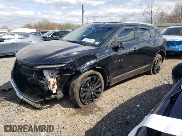 2023 Chevrolet Blazer Premier с VIN 3GNKBLRS0PS100294, выставлен на аукционе Copart как лот 53271905 с пробегом 33 377 миль миль и Списание • Salvage title. История ставок и продаж доступна на DreamBid. Изображение 1.