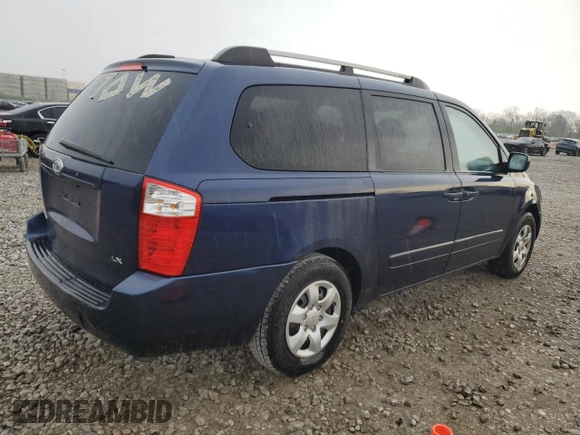 2006 Kia Sedona LX with VIN KNDMB233166078998, listed as a Copart auction lot 53814545 with 156,112 mi miles and Salvage Title. Bid and sale history available at carsss.com. Image 3.