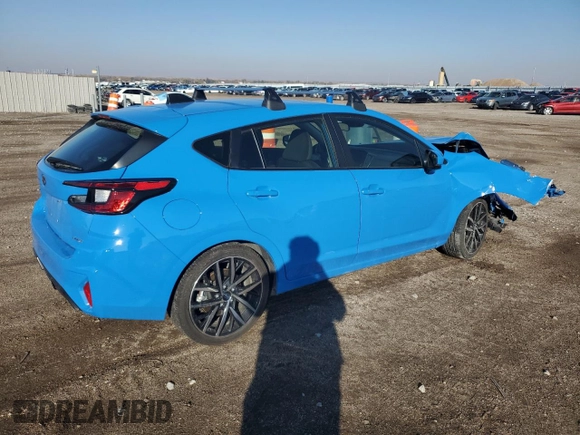2024 Subaru Impreza Sport with VIN JF1GUAFC4R8231188, listed as a Copart auction lot 74211844 with 14,017 mi miles and Salvage Title. Bid and sale history available at carsss.com. Image 3.
