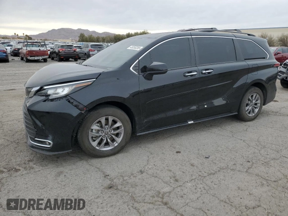 2022 Toyota Sienna XLE with VIN 5TDYRKEC6NS089598, listed as a Copart auction lot 49350255 with 66,552 mi miles and Salvage Title. Bid and sale history available at DreamBid. Image 1.