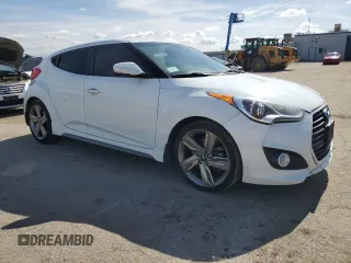 2014 Hyundai Veloster Turbo with VIN KMHTC6AE4EU201736, listed as a Copart auction lot 45809265 with 125,436 mi miles and Clean Title. Bid and sale history available at carsss.com. Image 4.