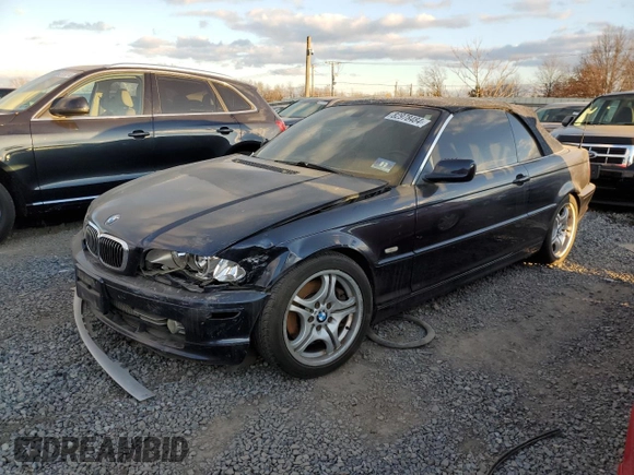 2003 BMW 3 Series 330Ci with VIN WBABS53403JU98646, listed as a Copart auction lot 82978484 with 0 mi miles and Salvage Title. Bid and sale history available at carsss.com. Image 1.