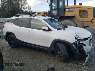 2018 GMC Terrain SLT with VIN 3GKALVEV3JL286898, listed as a Copart auction lot 87031804 with 112,185 mi miles and Salvage Title. Bid and sale history available at carsss.com. Image 4.