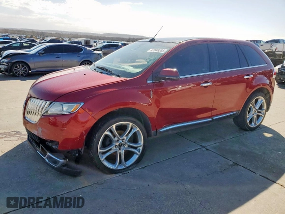 2013 Lincoln MKX with VIN 2LMDJ6JK2DBL35945, listed as a Copart auction lot 47846535 with 185,064 mi miles and Salvage Title. Bid and sale history available at carsss.com. Image 1.
