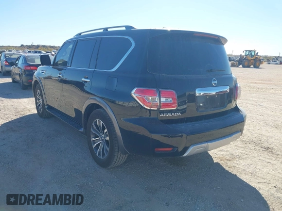 2018 Nissan Armada Platinum with VIN JN8AY2ND5J9060023, listed as a IAAI auction lot 41105928 with 111,290 mi miles. Bid and sale history available at carsss.com. Image 3.