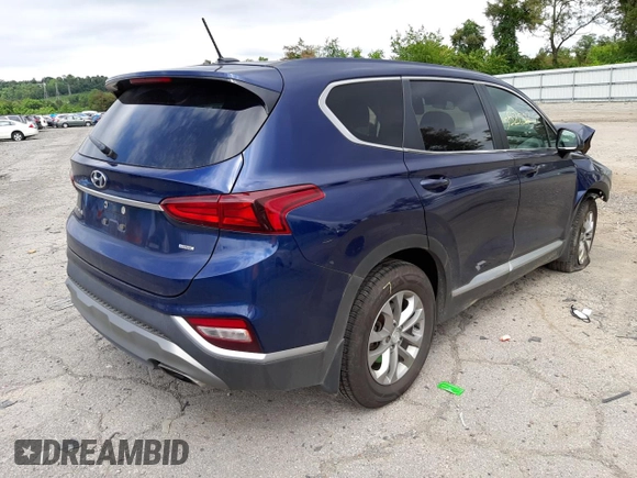 2020 Hyundai Santa Fe SE with VIN 5NMS2CAD0LH180221, listed as a Copart auction lot 55202262 with 0 mi miles. Bid and sale history available at carsss.com. Image 4.