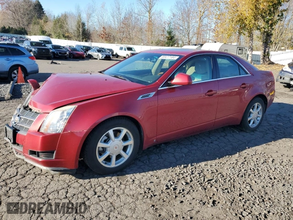 2008 Cadillac CTS AWD w/1SB with VIN 1G6DT57V680157361, listed as a Copart auction lot 83477184 with 0 mi miles and Salvage Title. Bid and sale history available at carsss.com. Image 1.