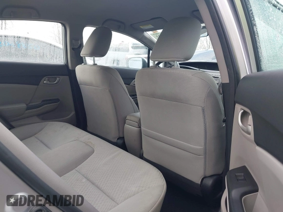 2015 Honda Civic Sedan LX with VIN 19XFB2F54FE111833, listed as a IAAI auction lot 42037241 with 61,080 mi miles. Bid and sale history available at carsss.com. Image 8.