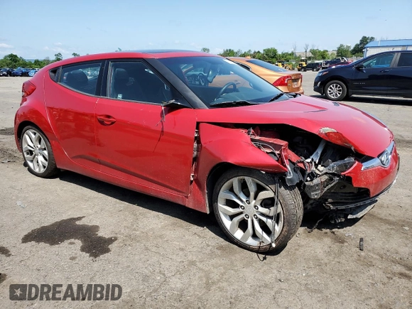 2013 Hyundai Veloster w/Black Int with VIN KMHTC6AD8DU179195, listed as a Copart auction lot 61686335 with 74,004 mi miles and Salvage title. Bid and sale history available at DreamBid. Image 4.