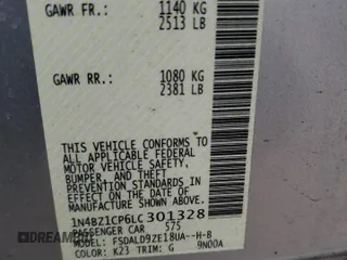 2020 Nissan LEAF SV Plus with VIN 1N4BZ1CP6LC301328, listed as a Copart auction lot 46263255 with 23,034 mi miles and Salvage Title. Bid and sale history available at DreamBid. Image 12.