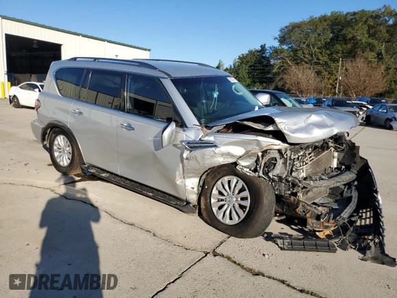 2017 Nissan Armada SV with VIN JN8AY2ND8H9008069, listed as a Copart auction lot 80265754 with 137,009 mi miles and Salvage Title. Bid and sale history available at carsss.com. Image 4.