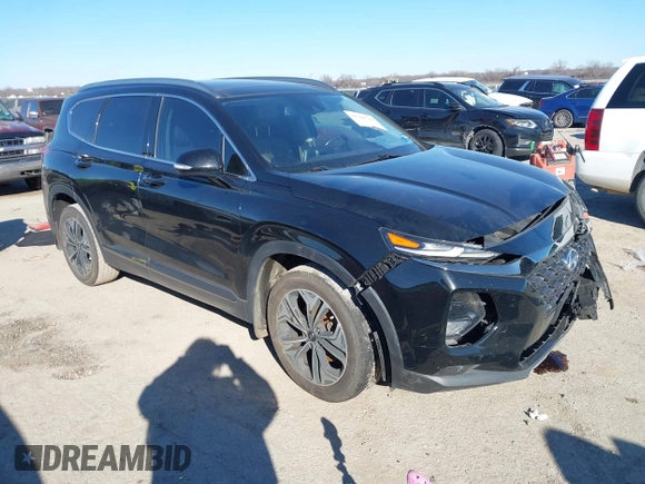 2019 Hyundai Santa Fe Ultimate with VIN 5NMS53AA1KH119486, listed as a IAAI auction lot 41386756 with 53,343 mi miles. Bid and sale history available at carsss.com. Image 1.