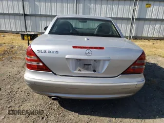 2001 Mercedes-Benz SLK-Class with VIN WDBKK65F11F178256, listed as a Copart auction lot 54979975 with 95,439 mi miles and Salvage Title. Bid and sale history available at carsss.com. Image 6.