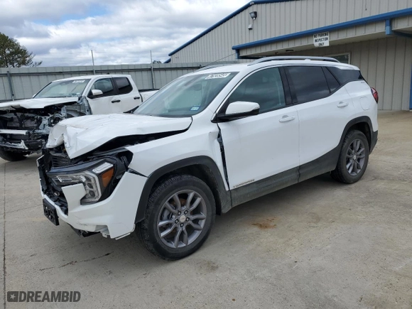 2024 GMC Terrain SLT with VIN 3GKALVEG6RL153145, listed as a Copart auction lot 47928545 with 35,015 mi miles and Salvage Title. Bid and sale history available at carsss.com. Image 1.