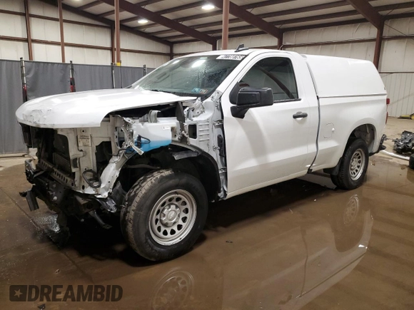 2023 Chevrolet Silverado 1500 Work Truck with VIN 3GCNAAEKXPG364550, listed as a Copart auction lot 47780765 with 82,865 mi miles and Clean Title. Bid and sale history available at carsss.com. Image 1.