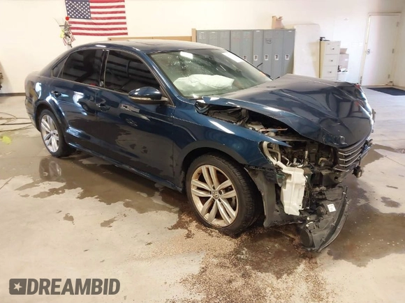 2019 Volkswagen Passat 2.0T Wolfsburg Edition with VIN 1VWLA7A30KC008917, listed as a IAAI auction lot 40791328 with 63,747 mi miles. Bid and sale history available at carsss.com. Image 1.